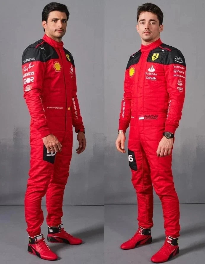 Go Kart Ferrari Racing Suits F1 2022 Charles Leclerc Race Suit CIK/FIA Level 2 Approved